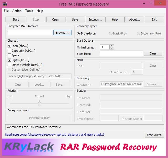 rar password recovery software free
